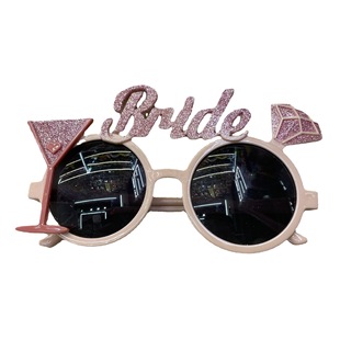 Bachelor Party Ball Bride Gold Powder Glasses Wedding Decoration bride Funny Bride Glasses Makeup Costume Road