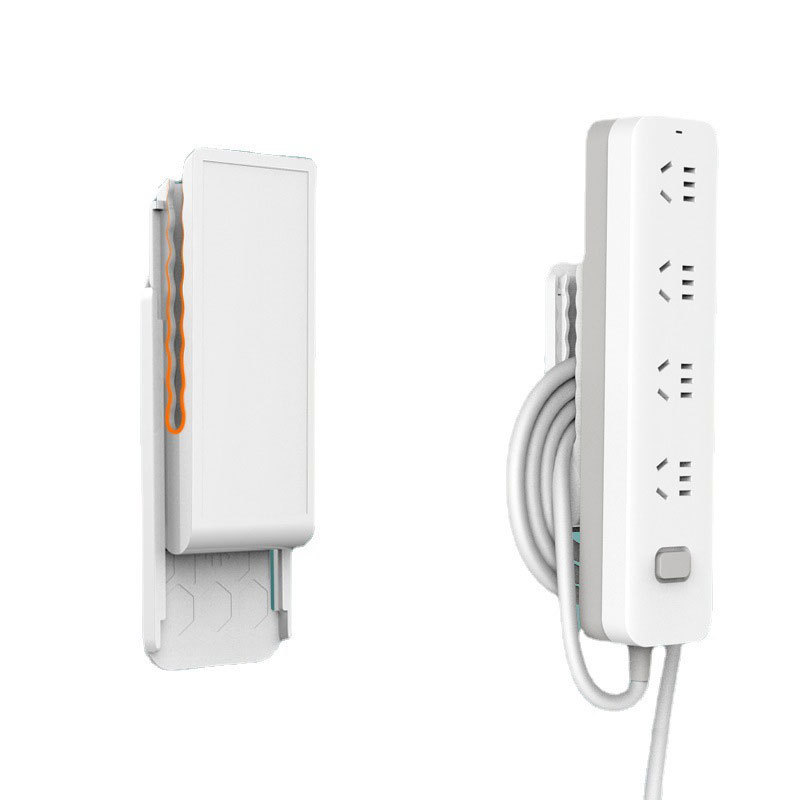 Fila enchufe titular Punch-libre de pared sin fisuras enchufe de la placa de enchufe de alambre de almacenamiento universal de cable fijo organizador