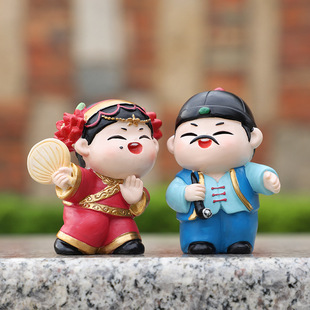 闽南火鼎公婆风俗文创树脂工艺品摆件创意国潮旅游民俗公仔纪念品-阿里巴巴