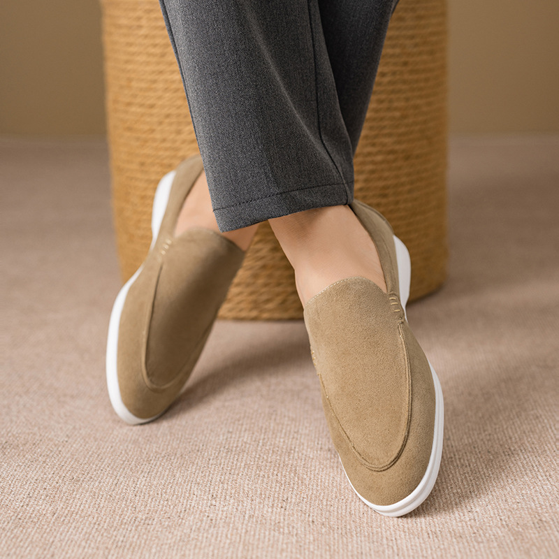 35-48 Foreign Trade Cross-Border British Style Flat Loafers Casual Retro Slip-On Lazy Shoes Men's Shoes Couple Shoes Z327