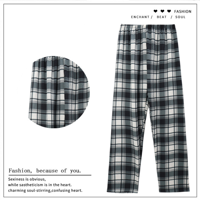 Pantalones de dibujos animados lindos pantalones de pijama elásticos de cintura estudiantil en casa pantalones largos de primavera y otoño de verano para mujeres pantalones casuales