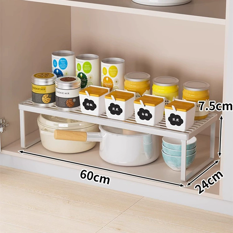 Kitchen Cabinet Shelf Organizer Rack, Multi-Size Desktop & Cabinet Storage