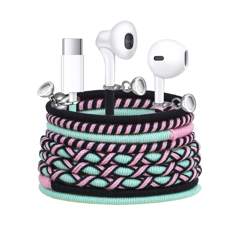 Urizons Wholesale Typec Bracelet Headphones Universal Noise-Canceling Karaoke Braided Wired Earphones Urizons Wholesale Typec Bracelet Headphones Universal Noise-Canceling Karaoke Braided Wired Earphones