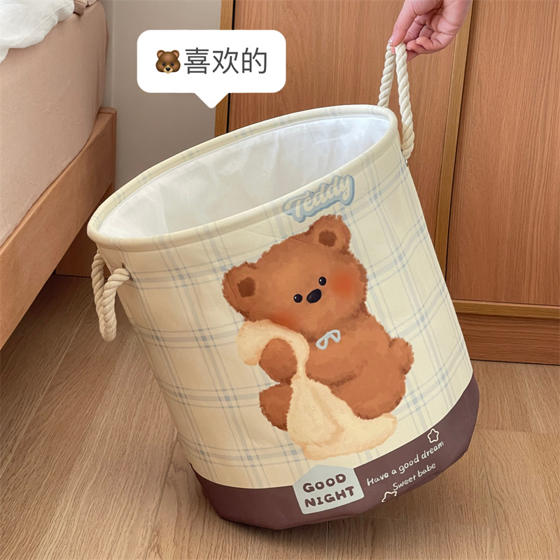 Cesta de ropa sucia encantadora dormitorio de estudiantes domésticos de alto valor facial baño plegable cesta de ropa sucia gran capacidad cesta de almacenamiento de ropa sucia