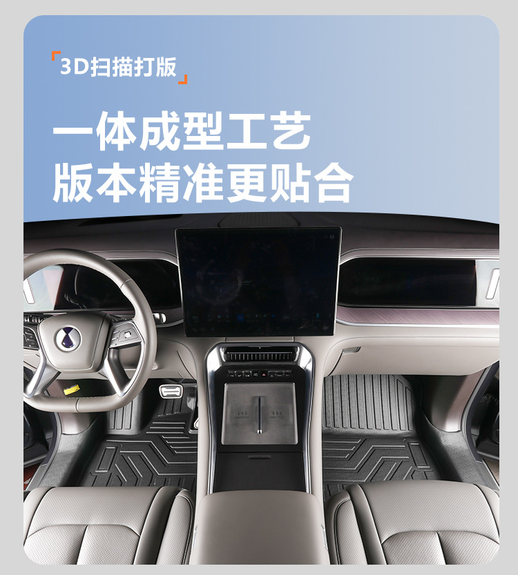 Suitable for Denza N9 full coverage 25-26 model six-seater floor mat modification kit, threshold accessories, interior TPE car floor mats