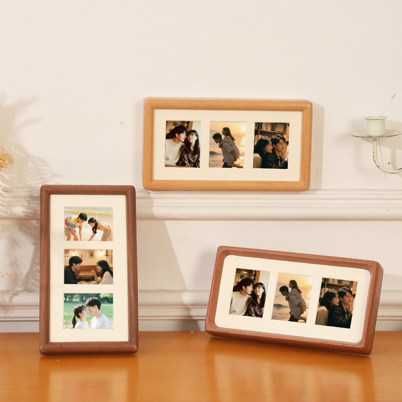 Polaroid Mortise and Tenon Photo Frame Display Stand Multi-Grid 3inch Photo DIY Couple Kidsren's Wedding Photo Frame Polaroid Mortise and Tenon Photo Frame Display Stand Multi-Grid 3inch Photo DIY Couple Kidsren's Wedding Photo Frame