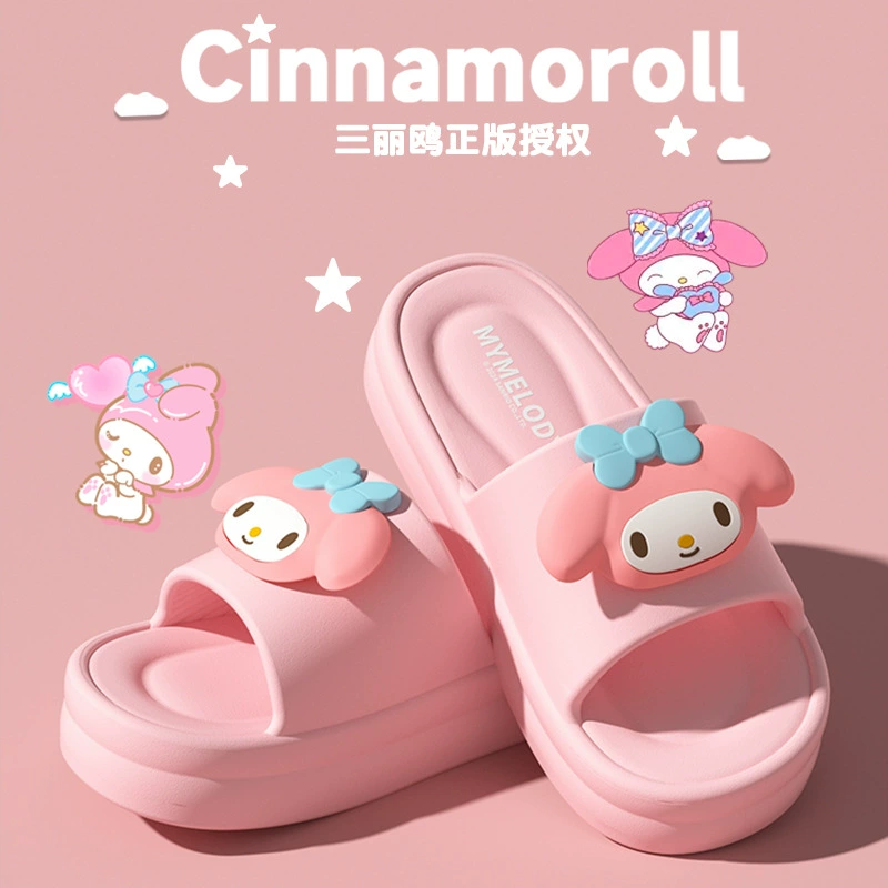 Шлёпанцы (Hello Kitty) — мягкая противоскользящая подошва, платформа 6 см, разные размеры