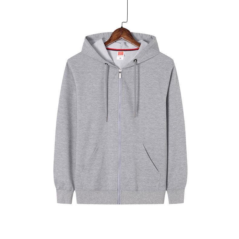 Suéter con cremallera elástica de cuatro lados logotipo impreso collar de pie ropa de trabajo de empresa actividad cultural camisa abrigo bordado Diseño de DIY