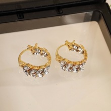 韩国轻奢小众抖音爆款超闪水钻麦穗耳扣ins潮高级设计感耳环耳饰