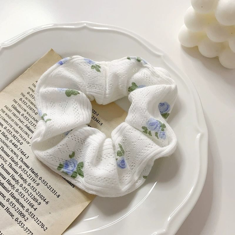 Corea del Sur Internet celebridad corbata Cola de Caballo Linda cuerda de pelo floral Plaid tie cabeza de pelo niña de las flores Daisy cuerda de pelo intestino grueso anillo de pelo