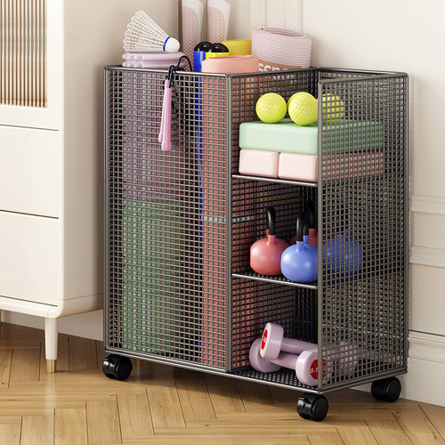 Yoga Mat Storage Basket Fitness Equipment Organizer Sports Gear Storage Basket Home Use Portable Rolling