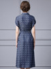 Pear shaped figure hides meat and covers the belly， making one look slimmer. A-line skirt with short sleeves