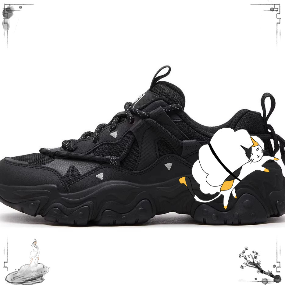 老爹鞋猫爪鞋5代运动鞋休闲鞋夏季款复古男鞋黑色鞋子潮鞋