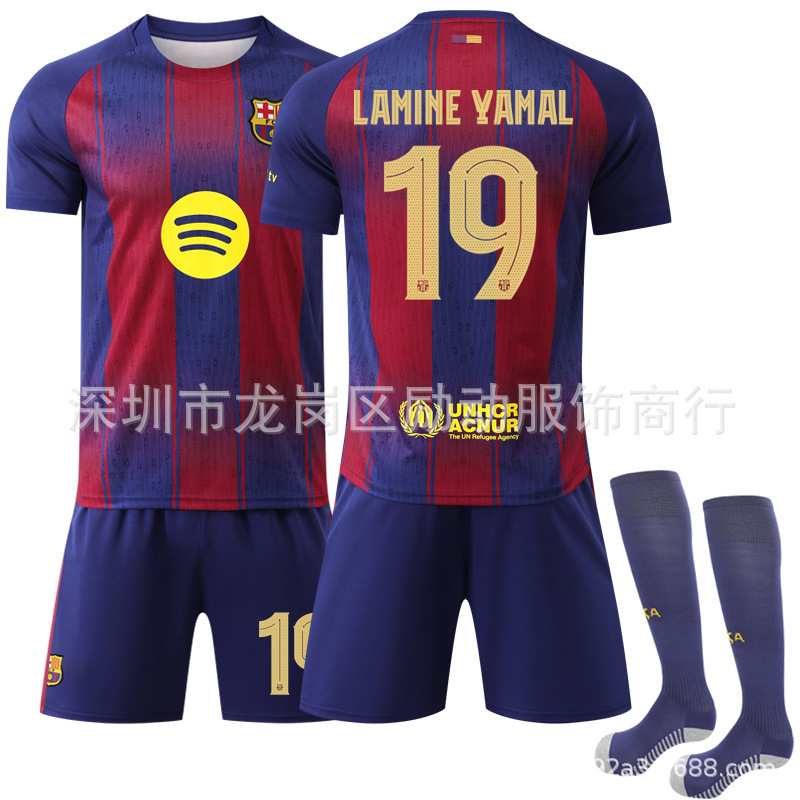 2526 バルセロナ ホーム チャンピオンズ リーグ バージョン 10 メッシ 10 号 アマール ジャージ スポーツ ユニフォーム サッカー ユニフォーム セット 外国貿易|undefined