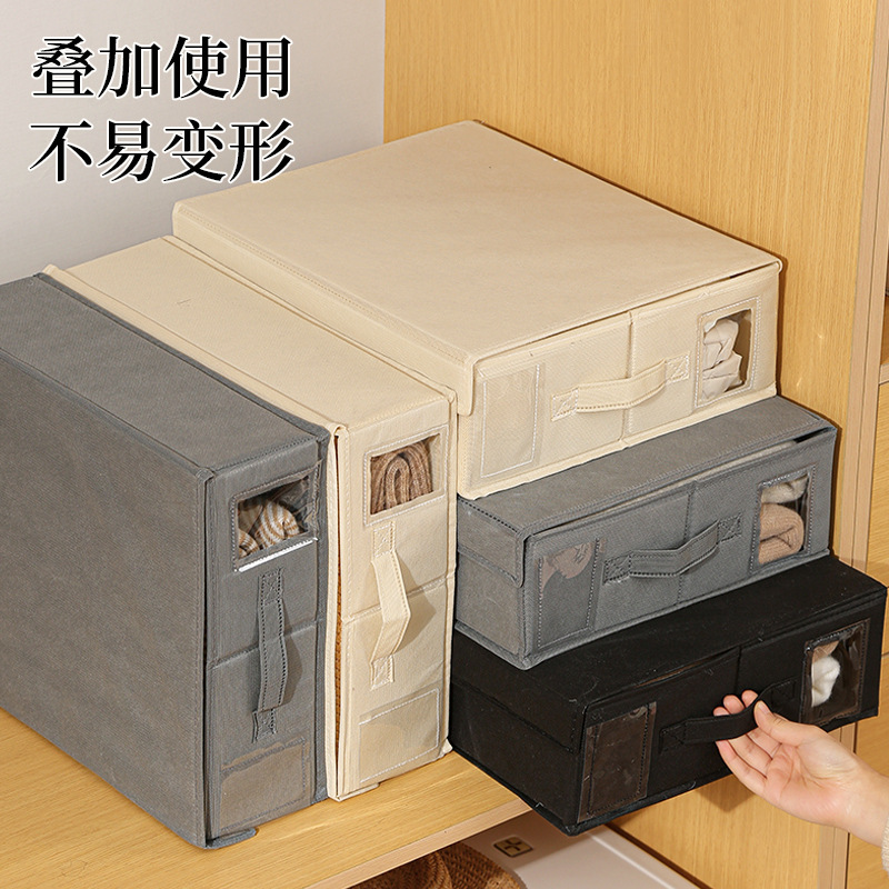 Portátil portátil Oxford tela hoja de cama caja de almacenamiento visual tela caja de almacenamiento a prueba de polvo armario cubierta manta caja de acabado