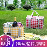 Наружная сумка для хранения утолщенная алюминиевая пленка для изоляции складная корзина для пикника на открытом воздухе ручная сумка для пикника на заказ