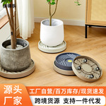 花盆托盘带轮接水底座大号加厚承重万向轮可移动托架透气增高花架