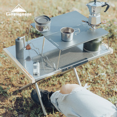Koman T-370T-380 portable stainless steel table outdoor portable storage tea picnic barbecue camping folding table