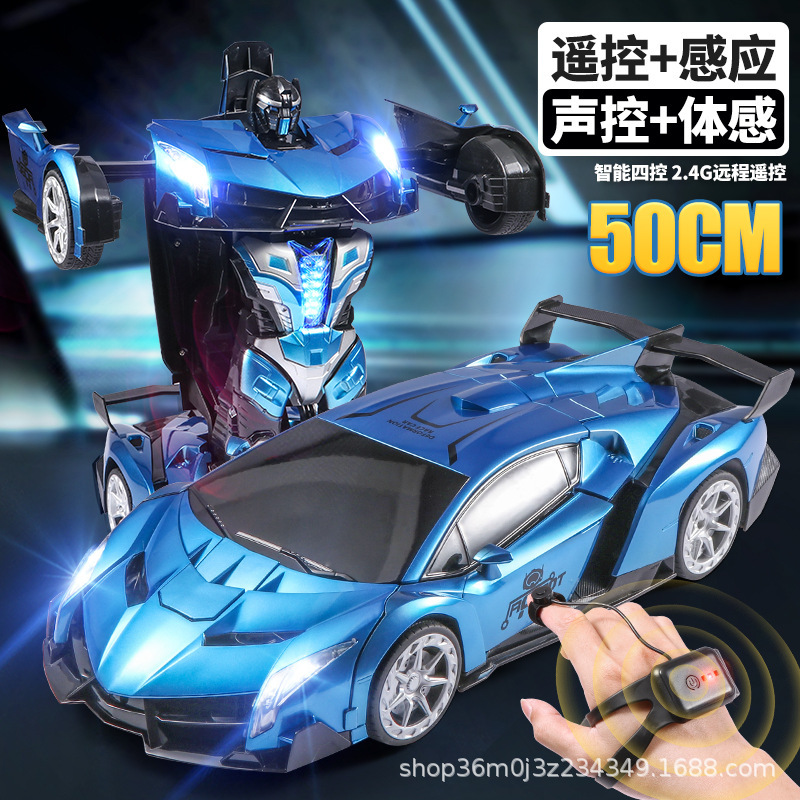 Coche teledirigido con sensor de gestos, coche teledirigido robot con control por voz, coche de carreras eléctrico de gran tamaño para niños, juguete para niños.