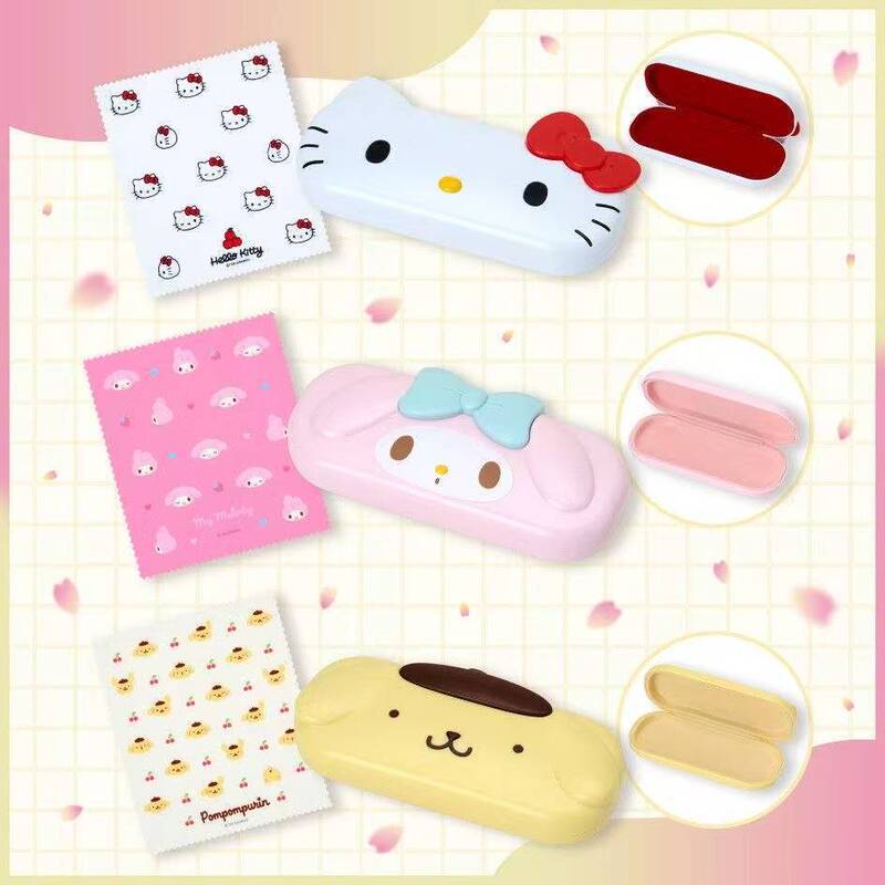 Hellokitty Melody Pudding Dog Cinnamon Dog Pacha Dog Kuromi Glasses Case Portable Storage Box Hellokitty Melody Pudding Dog Cinnamon Dog Pacha Dog Kuromi Glasses Case Portable Storage Box