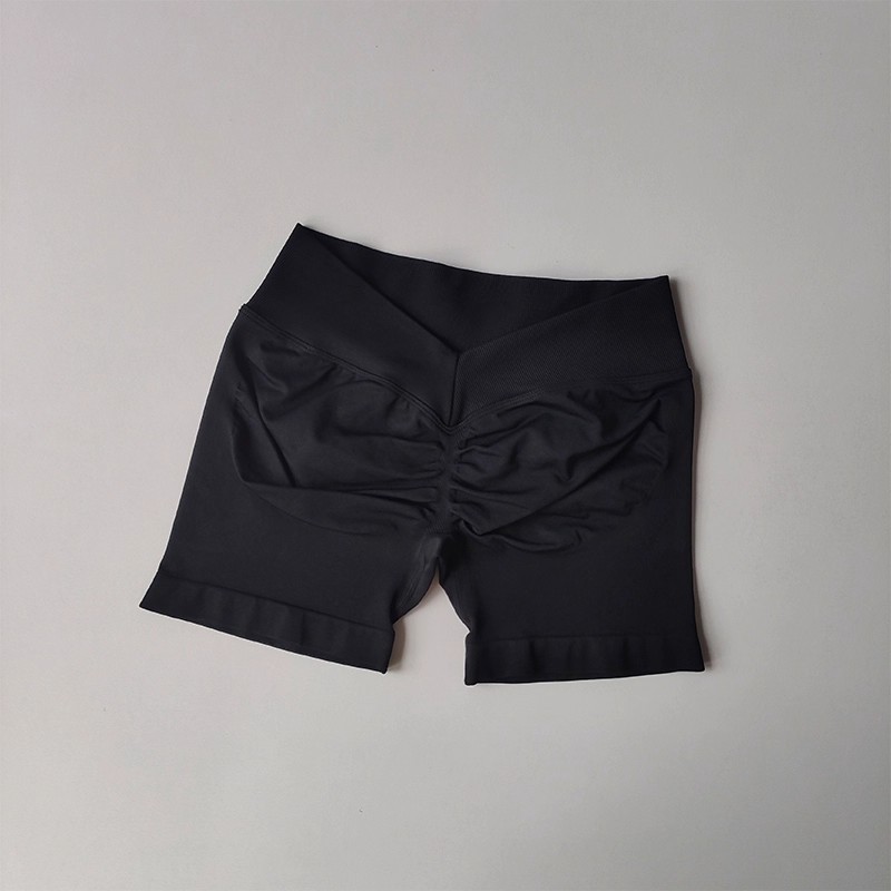Amazon trasero V cintura alta elástica caderas abdominales sin costuras pantalones cortos panty sin costuras pantalones cortos mujeres image 8