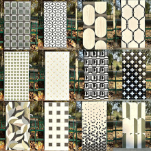 仿水刀拼花大理石瓷砖600x1200淋浴背景花砖别墅酒店会所防滑地砖