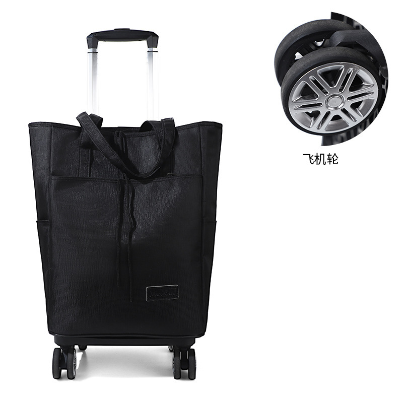 Black universal airplane, swivel wheels