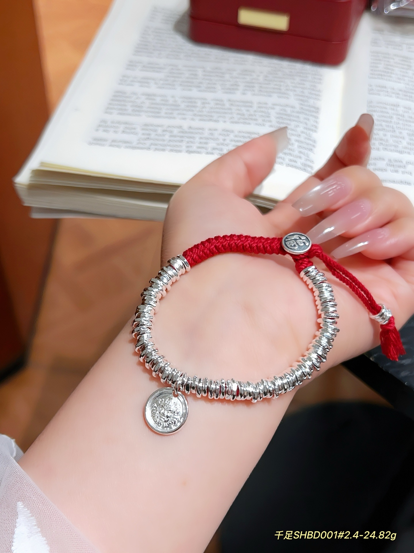 999 pulsera de alambre de plata de pie pulsera tejida de hilo arcoíris de bricolaje año de nacimiento cuerda de mano de plata rota para novia regalo de madre