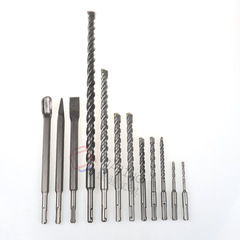 Electric hammer drill bit 12-piece set pointed flat chisel U-shaped chisel carbide impact drill bit wall opening concrete drilling