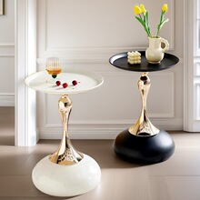 欧式铁艺边几小户型家用客厅沙发边小蛮腰阳台茶几卧室床头小圆桌