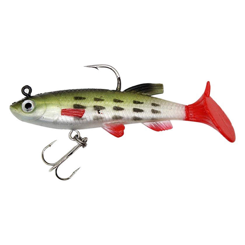 Tiro largo T cola de peces recubiertos de plomo Luya cebo 7 colores 8cm14g cebo de Pesca de Mar lubina cebo suave cebo falso de pescado suave