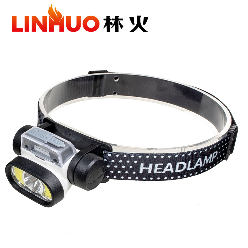 Nuevo brillante inducción fuerte luz faro al aire libre pesca luz USB carga onda inducción multi-engranaje ajustable faro