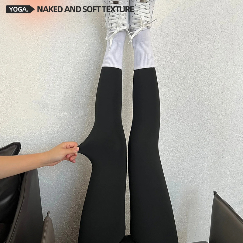 El mismo tipo de MS otoño y invierno, pantalones de tiburón de cintura alta, pantalones de calentamiento