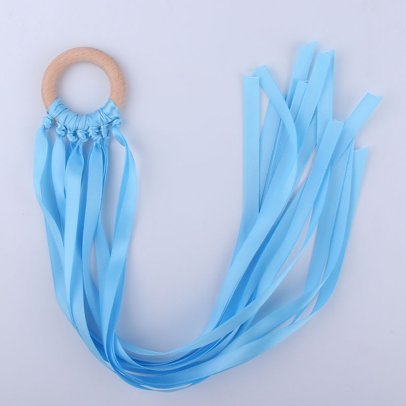 Nuevo bebé suministros cinta Beech sonajero calmante bebé creativo anillo de madera juguete dientes molienda Amazon