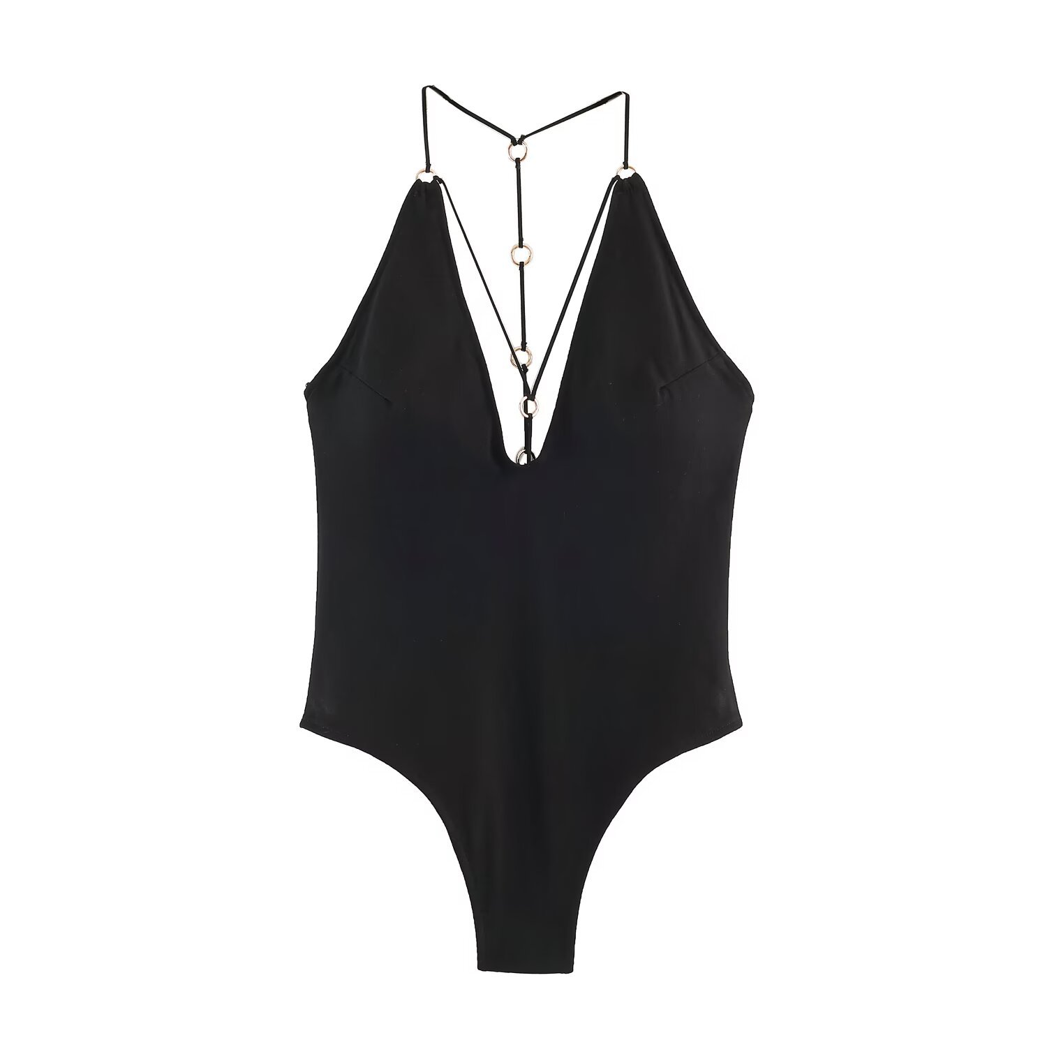 Cross-border women's clothing 2026 summer new style, European and American style fashionable sexy backless swimsuit with eye embellishments 0167218