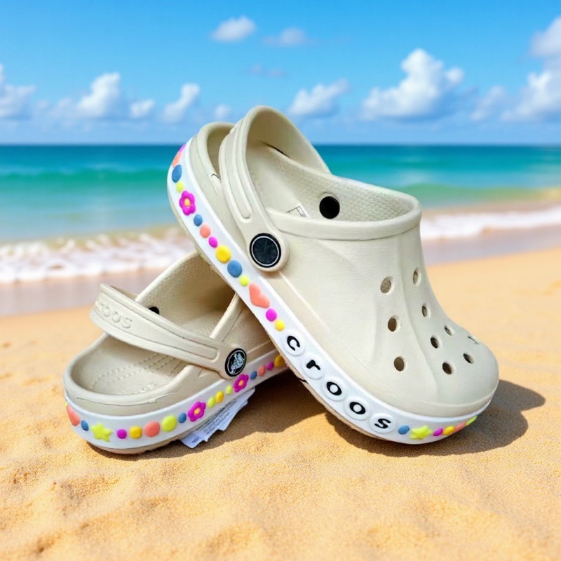 Cross Caloban 2025 Summer Beiya Love Edition Beach Shoes Clogs for Big and Little Kids Breathable Sandals