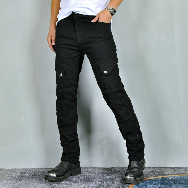 VOLERO motocicleta jeans hombres casual ejército verde motocicleta resistente a la caída pantalones de montar fuera de carretera pantalones de overoles americanos