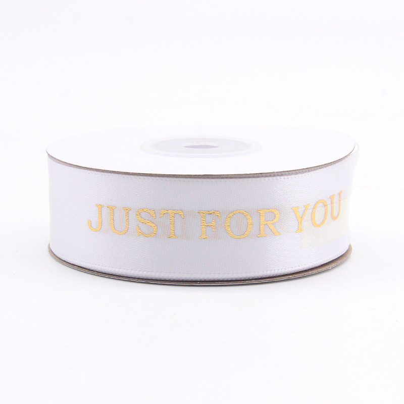 Regalo pastel de flores embalaje cinta impresión símbolo del Corazón 8 puntos cinturón de poliéster dorado impresión para hornear cinta