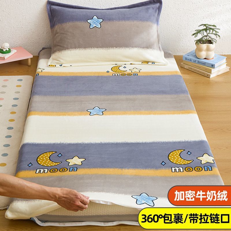 Leche de veludo dormitorio estudiante colchón de coral 90x190 colchón de invierno