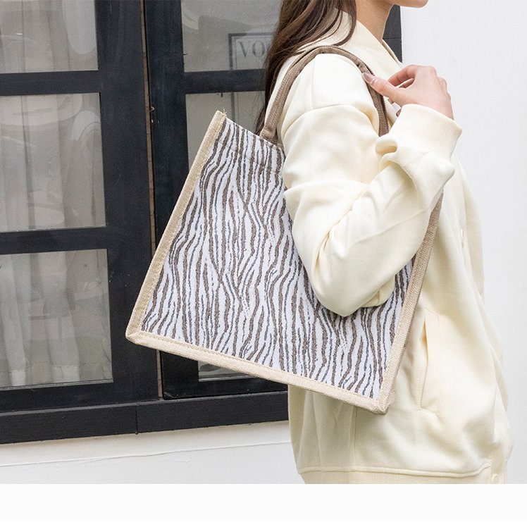 Large-capacity commuting handbags, cross-border bestsellers, hand-carried tote bags, ins linen texture single-shoulder tote bags full figure