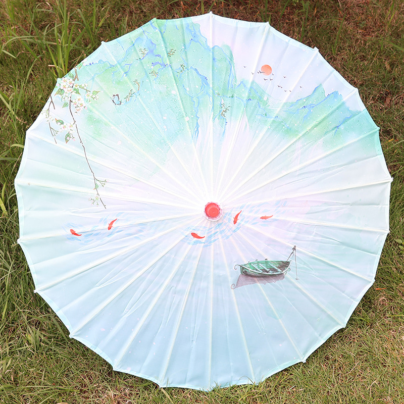 Paraguas de papel aceitado tradicional, estilo chino antiguo, ideal para danza, fotografía o decoración