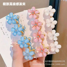 花朵小抓夹发饰小号合金公主头抓夹女高级感刘海夹子头饰碎发发夹