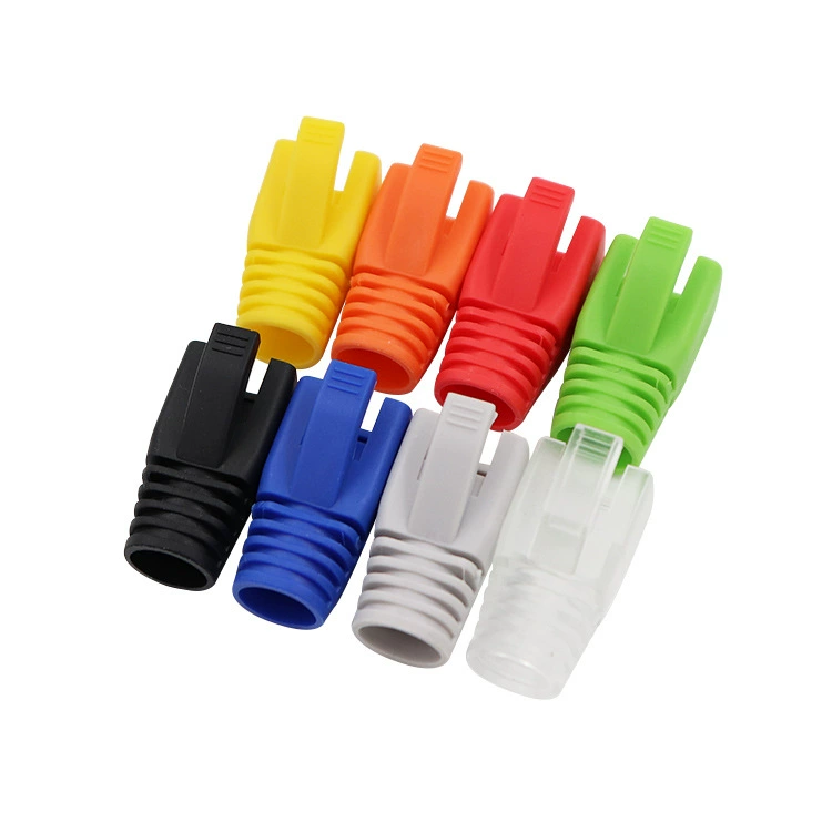 RJ45 сетевой кристалл-коннектор с защитным кожухом, семь цветных кристальных наконечников, защитный чехол из ПВХ, экологичный