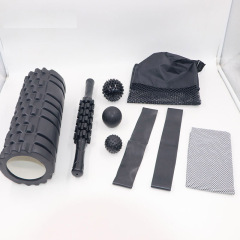 泡軸筋肉リラックス器ローラー棒ヨガ柱フィットネス足ローラー輪狼牙棒langyaマッサージセット