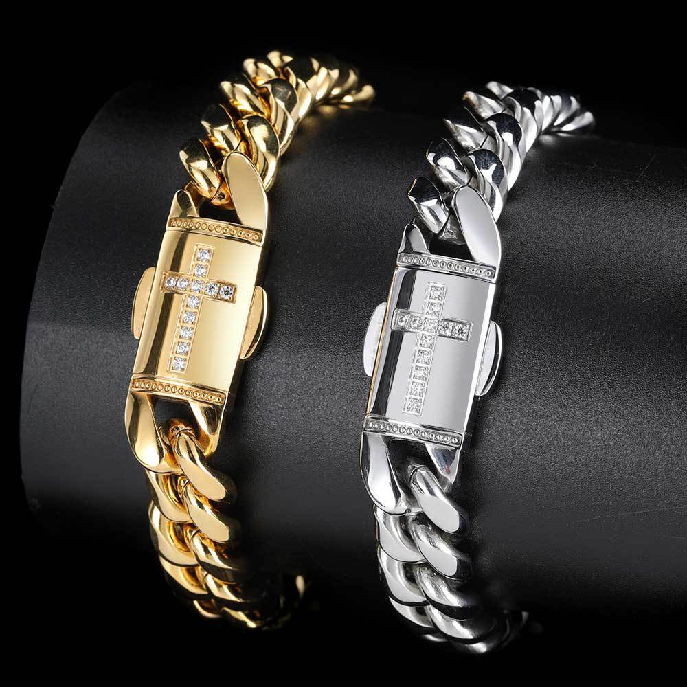 Stainless Steel Material 18K Gold Plated Plating Hip-hop Geometric Stainless Steel Plating Chain 18k Gold Plated Bracelets