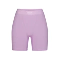 Powder purple [boyshort modal ribbed knit shorts] - high-waisted