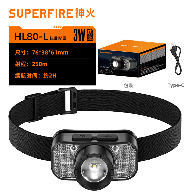 Shenfuo zoom al aire libre faro de emisión remota carga de luz alta roja rotación alarma zoom led lámpara de mina impermeable