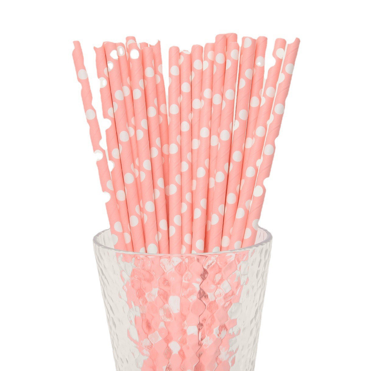 Grande en stock paja de papel desechable al por mayor paja de papel degradable paja de punto redondo grande