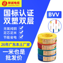 跨境货源厂家BVV2.5mm护套线 家用双皮单股硬线 进户线装修用电缆