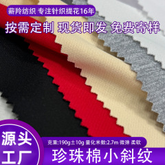 欧美跨境全涤200克仿棉小斜纹单面布短袖长袖多色现货针织面料